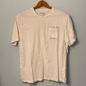 Calvin Klein white T-shirt with pocket